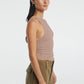 Halter Neck Ribbed Cropped Top