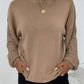 Cable-Knit Ribbed Trim Tunic Sweater