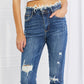 RISEN Full Size Undone Chic Straight Leg Jeans