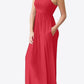 Round Neck Sleeveless Dress with Pockets