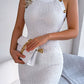 Decorative Button Sleeveless Knit Dress