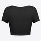 Square Neck Ribbed Crop Top