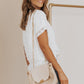 Swiss Dot Round Neck Blouse