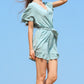 Ruffle Trim Belted Surplice Flutter Sleeve Romper