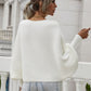Horizontal Ribbing Dolman Sleeve Sweater