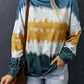 Leopard Tie-Dye Dropped Shoulder Sweatshirt