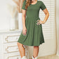 Ninexis Full Size Short Sleeve Dress with Pockets