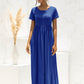 Short Sleeve Round Neck Maxi Dress