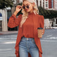Long Puff Sleeve High-Low Blouse