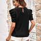 Puff Sleeve Gathered Detail Blouse
