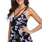 Ring Detail Strappy Neck Tankini Set