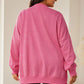 Plus Size Santa Claus Sequin Round Neck Sweatshirt