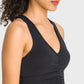 Gathered Detail Halter Neck Sports Bra