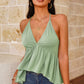 Ribbed Plunge Babydoll Cami