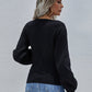 Lantern Sleeve Surplice Sweater