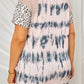 Plus Size Tie-Dye Short Raglan Sleeve Tee