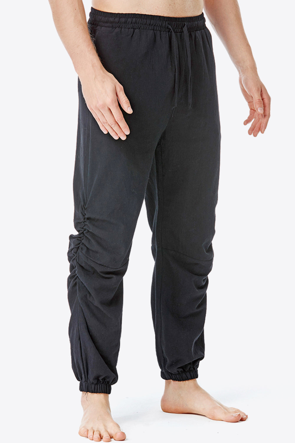 Full Size Ruched Drawstring Waist Pants