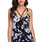 Ring Detail Strappy Neck Tankini Set
