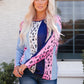 Leopard Color Block Round Neck Top