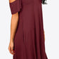 Cold-Shoulder Round Neck A-Line Dress