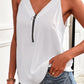 Half-Zip Scoop Neck Tank