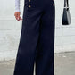 Double-Breasted Wide Leg Pants