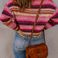 Striped Dropped Shoulder Knit Pullover