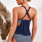 Cutout Crisscross Back Tankini Set
