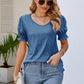 Flounce Sleeve V-Neck Tee