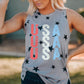 Star Print USA Slit Tank