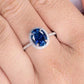 2 Carat Moissanite Pigeon Egg Ring