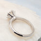 18K White Gold 0.5 Carat Lab-Grown Diamond 6-Prong Ring