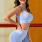Cutout Sports Tank and Shorts Set