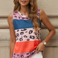 Leopard Color Block Tank Top