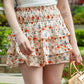 Floral Smocked Waist Layered Skirt