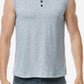 Buttoned Notched Neck Tank