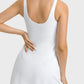 Square Neck Sports Tank Dress with Full Coverage Bottoms
