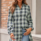 Plaid Tie Front Mini Shirt Dress