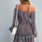 Floral Smocked Off-Shoulder Ruffled Dress