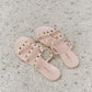 Forever Link Studded Cage Strap Slide Jelly Sandal