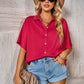 Button Front Dolman Sleeve Shirt