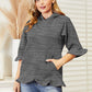 Ninexis Full Size Raglan Sleeve Ruffled Hoodie with Pocket