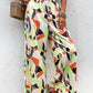 Printed Smocked Waist Wide Leg Pants