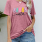HAPPY EASTER Graphic Round Neck T-Shirt