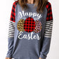 HAPPY EASTER Mixed Print Long Sleeve Top