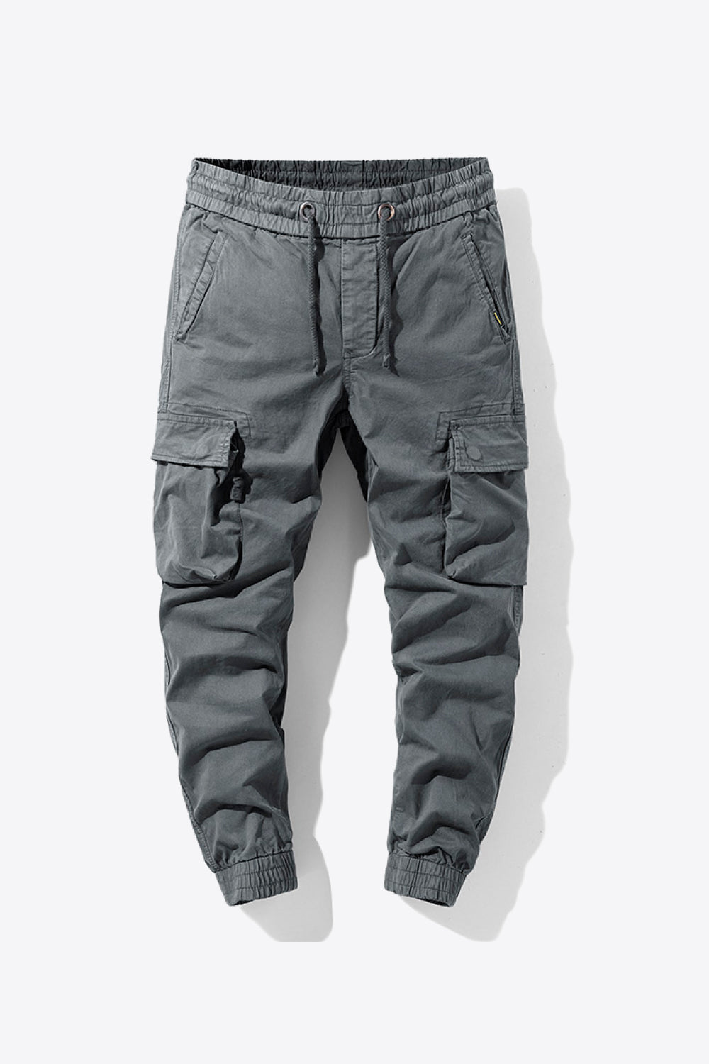 Drawstring Elastic Waist Cargo Joggers