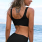 Crisscross Drawstring Detail Bikini Set