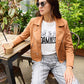 Simply Love Full Size Letter Graphic Short Sleeve T-Shirt