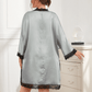 Plus Size Contrast Spliced Lace Deep V Slit Night Dress