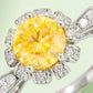 1 Carat Moissanite Contrast 925 Sterling Silver Ring